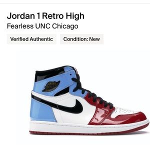 Jordan 1 retro fearless UNC chicago
